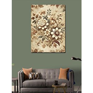 Kanvas Tablo Klasik Çiçek Deseni 70x100 cm