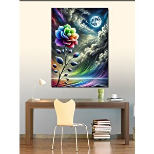 Kanvas Tablo Ayışığında Çiçek Figürü 50x70 cm