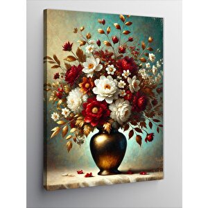 Kanvas Tablo Vazoda Çiçek Demeti 50x70 cm
