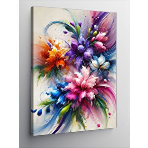 Kanvas Tablo Renkli Çiçek Patlaması 100x140 cm