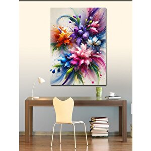 Kanvas Tablo Renkli Çiçek Patlaması 100x140 cm