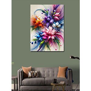 Kanvas Tablo Renkli Çiçek Patlaması 100x140 cm