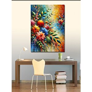 Kanvas Tablo Renkli Çiçek Buketi 70x100 cm
