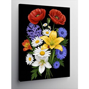 Kanvas Tablo Renkli Çiçek Buketi 70x100 cm