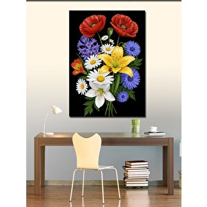 Kanvas Tablo Renkli Çiçek Buketi 70x100 cm