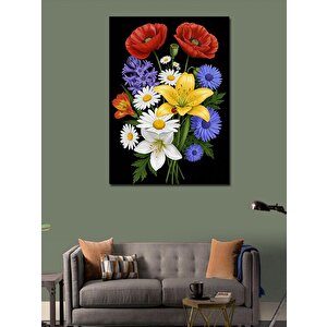Kanvas Tablo Renkli Çiçek Buketi 70x100 cm