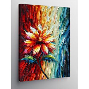 Kanvas Tablo Soyut Çiçek Çizimi 100x140 cm