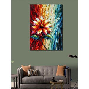 Kanvas Tablo Soyut Çiçek Çizimi 100x140 cm