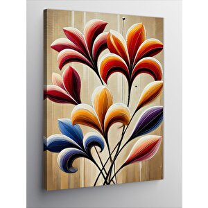 Kanvas Tablo Soyut Çiçek Tasarımı 50x70 cm