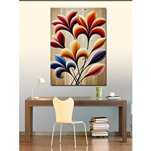 Kanvas Tablo Soyut Çiçek Tasarımı 100x140 cm