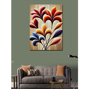 Kanvas Tablo Soyut Çiçek Tasarımı 100x140 cm