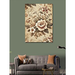 Kanvas Tablo Vintage Çiçek Deseni 100x140 cm