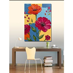 Kanvas Tablo Renkli Çiçek Deseni 100x140 cm