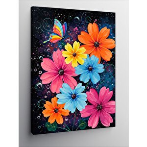 Kanvas Tablo Renkli Çiçek Aranjmanı 100x140 cm