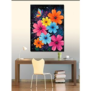 Kanvas Tablo Renkli Çiçek Aranjmanı 100x140 cm