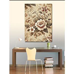 Kanvas Tablo Vintage Çiçek Deseni 50x70 cm
