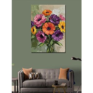 Kanvas Tablo Renkli Çiçek Aranjmanı 50x70 cm