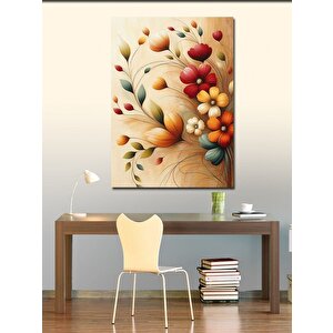 Kanvas Tablo Soyut Çiçek Düzeni 100x140 cm