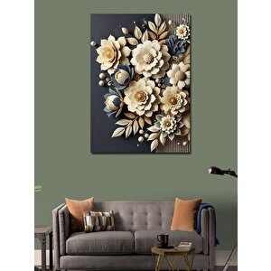 Kanvas Tablo Beyaz Çiçek Demeti 50x70 cm