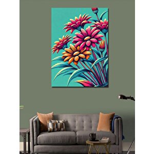 Kanvas Tablo Renkli Çiçek Demeti 50x70 cm