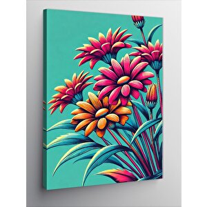 Kanvas Tablo Renkli Çiçek Demeti 70x100 cm