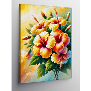 Kanvas Tablo Renkli Çiçek Buketi 50x70 cm