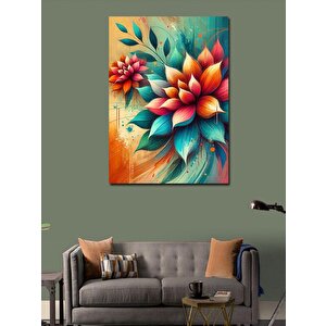 Kanvas Tablo Renkli Çiçek Yaprakları 100x140 cm