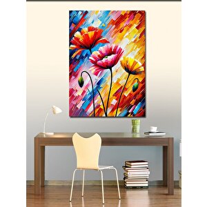 Kanvas Tablo Renkli Çiçek Dalgalanması 50x70 cm