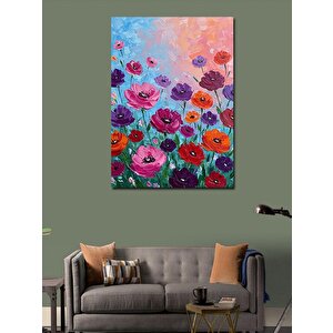 Kanvas Tablo Renkli Çiçek Tarlası 70x100 cm