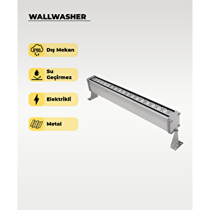 18w Led Wallwasher - Duvar Aydınlatma 3200k Sarı Işık