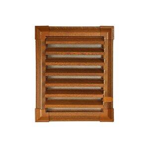 40 X 45 Alüminyum Ahşap Banyo Wc Havalandırma Panjur Menfez Kahverengi