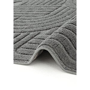 Cool Halı Stone 1090 Antrasit Kaymaz Taban Koridor Halı Kesme Yolluk Mutfak Halı Modern Salon Halısı