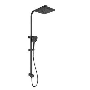 Rain Square Push Buton Siyah Kare Duş Barı -410200505503