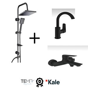 Tandem Banyo+döner Lavabo Bataryasi Ve Tema Rain Tetra Tepe Duş Seti̇