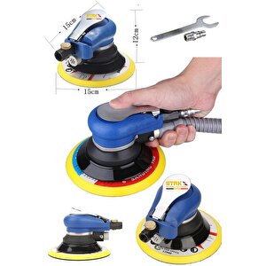 Çok Fonksiyonlu 150mm Havalı Orbital Zımpara Polisaj Temizleme Makinesi Yüksek Devirli 12000rpm