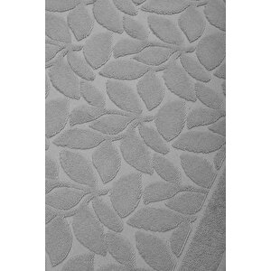 Banyo Ayak Havlusu % 100 Pamuk Desenli 50x70 Cm Soft Gri