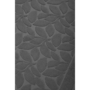 Banyo Ayak Havlusu % 100 Pamuk Desenli 50x70 Cm Soft Antrasit