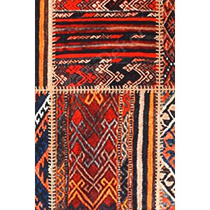Halı Turuncu Cool K1300 Saçaklı Oval Kesme Ince Yolluk Kilim Salon Halısı Modelleri 200x200 cm