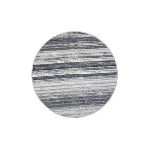Halı Gri 9026 Cool Yıkanabilir Yuvarlak Kesme Ince Yolluk Kilim Salon Halısı Modelleri 150x150 cm