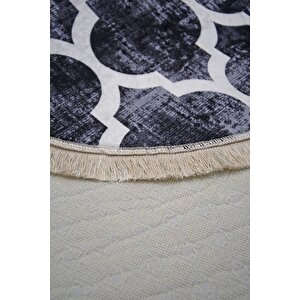 Halı Siyah Maça Yıkanabilir Saçaklı Oval Kesme Ince Yolluk Kilim Salon Halısı Modelleri