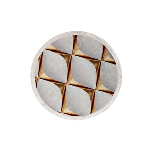 Halı Gold Cool Ky7059 Saçaklı Yuvarlak Kesme Ince Yolluk Kilim Salon Halısı Modelleri 190x190 cm