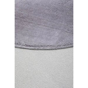 Peluş Halı Açık Gri Cool Yıkanabilir Yuvarlak Post Yolluk Kilim Salon Halısı Modelleri