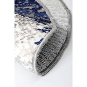 Halı Lacivert Cool Yıkanabilir Yuvarlak Delüxe Kesme Yolluk Kilim Salon Halısı Modelleri