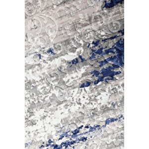 Halı Lacivert Cool Yıkanabilir Yuvarlak Delüxe Kesme Yolluk Kilim Salon Halısı Modelleri 100x100 cm