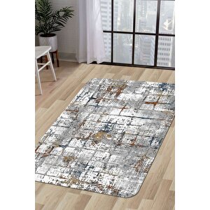 Halı Multi Cool Ky7005 Yıkanabilir Saçaksız Kesme Ince Yolluk Kilim Salon Halısı Modeli 160x400 cm