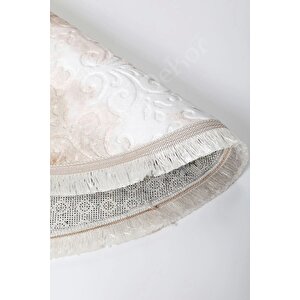 Halı Devetüyü Cool Yıkanabilir Saçaklı Oval Delüxe Yolluk Kilim Salon Halısı Modelleri 80x120 cm