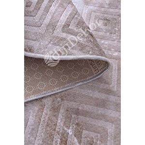 Halı Devetüyü Cool Karo Yıkanabilir Oval Kesme Ince Yolluk Kilim Salon Halısı Modelleri 150x200 cm