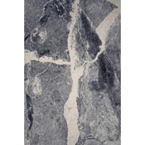 Halı Gri Cool Granit Yıkanabilir Saçaklı Oval Kesme Ince Yolluk Kilim Salon Halısı Modeli 80x800 cm