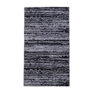 Halı Siyah Gri Cool Ym4700 Yıkanabilir Kesme Ince Yolluk Kilim Salon Halısı Modelleri