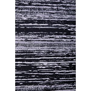 Halı Siyah Gri Cool Ym4700 Yıkanabilir Kesme Ince Yolluk Kilim Salon Halısı Modelleri